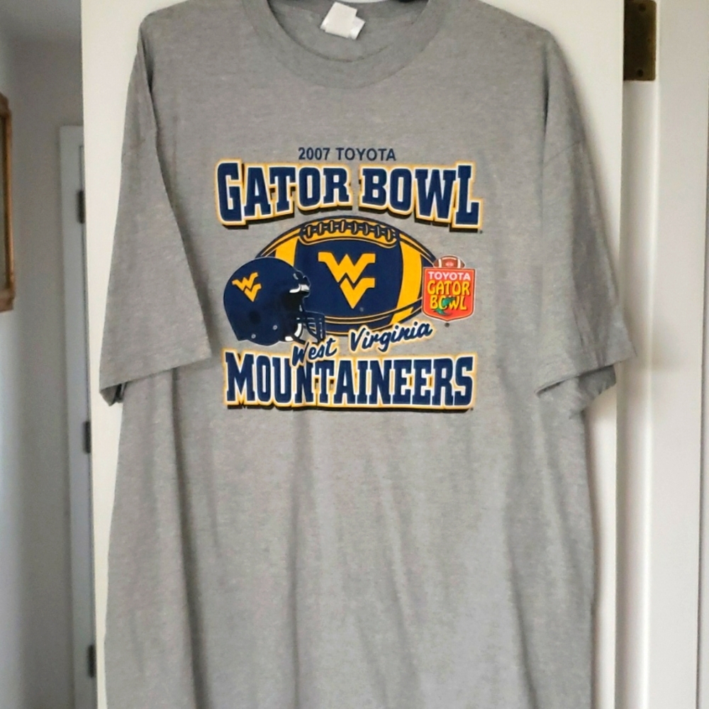 2007 WEST VIRGINIA GATOR BOWL TEE SHIRT 2XL